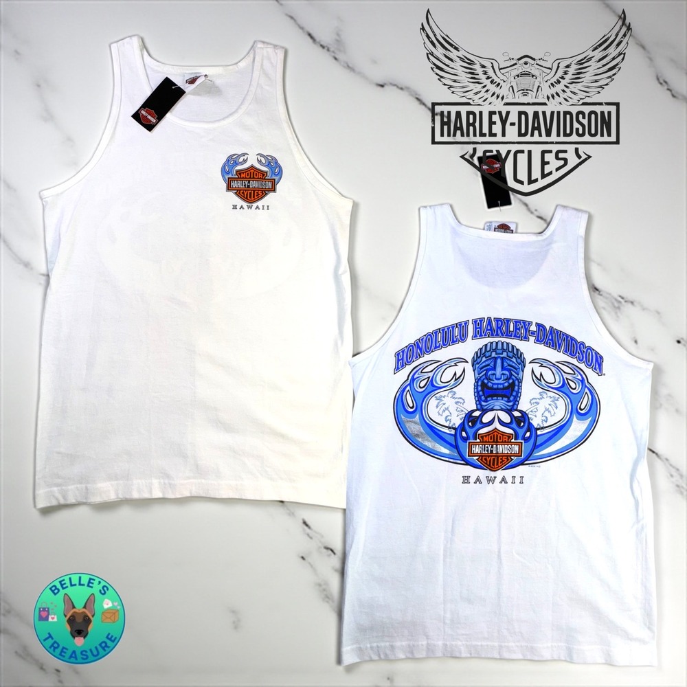 Harley Davidson Men's Medium Hawaii‎ Tank Top Honolulu Biker Sleeveless Shirt